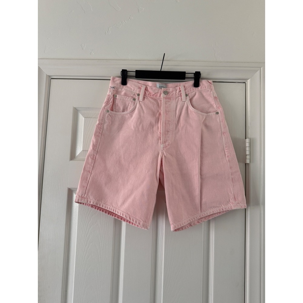 citizens of humanity ayla short serene pink relaxed wide leg, women size 27